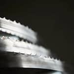 Close up band saw blade