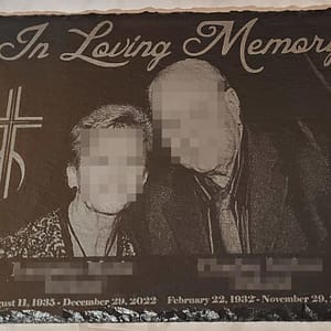 Memorial Plate - Slate