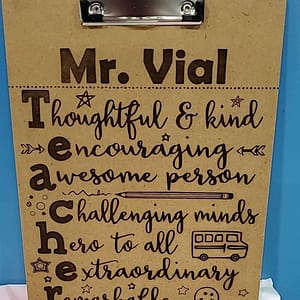 Clip Board with teacher name