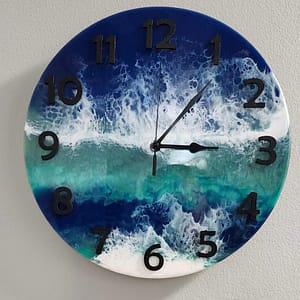 Epoxy Beach Wave Clock