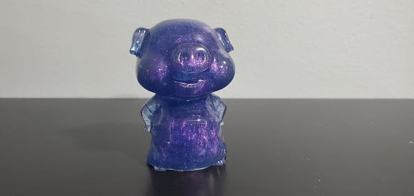 purple pig epoxy figure