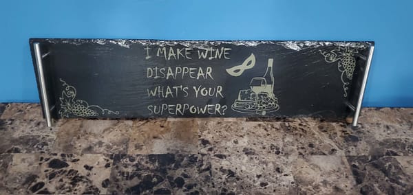 wine theme slate serving tray