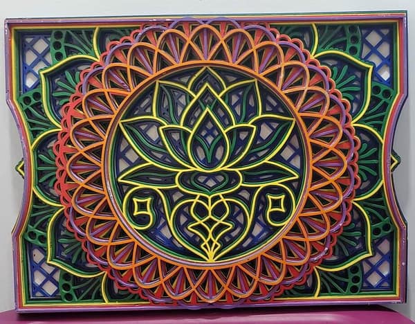 multi coloured mandala artwork