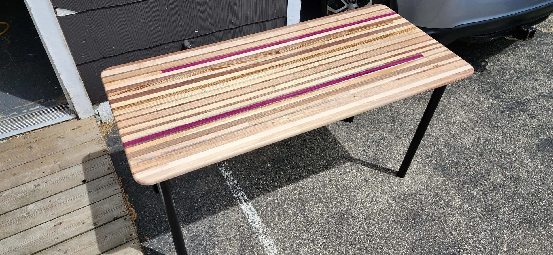 Custom Hardwood Computer Desk - Image 5