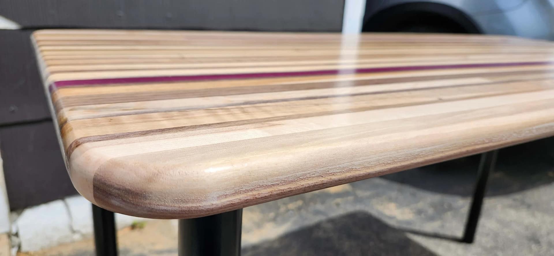 Custom Hardwood Computer Desk - Image 6