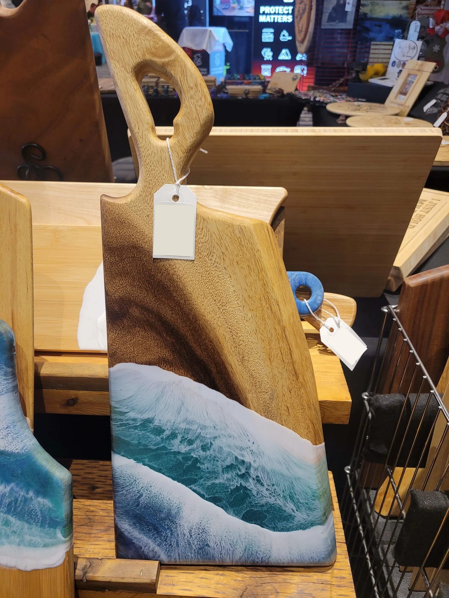 Epoxy Beach Cutting Board/Paddle - Image 8